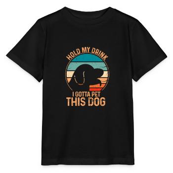 Amoureux des chiens - T-shirt bio MINI CREATOR Stanley/Stella Enfant - noir - Devant - Mikhail (115cm)