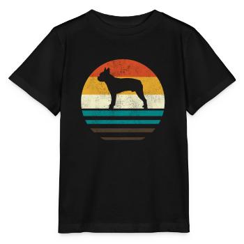 Boston Terrier - T-shirt bio MINI CREATOR Stanley/Stella Enfant - noir - Devant - Mikhail (115cm)
