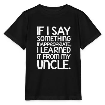 oncle - T-shirt bio MINI CREATOR Stanley/Stella Enfant - noir - Devant - Mikhail (115cm)