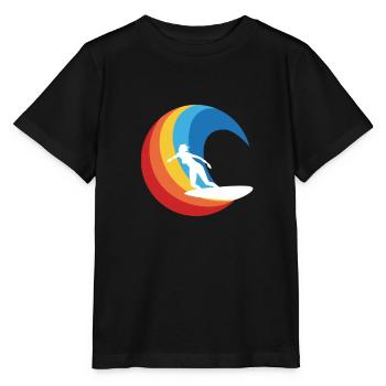 Surfergirl Surfen Surfbrett Wellenreiten Geschenk - Stanley/Stella Kinder T-Shirt MINI CREATOR  - Schwarz - Vorne - Mikhail (115cm)