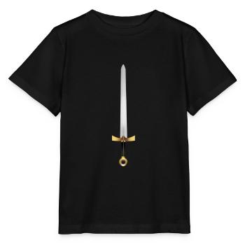 Goldener Ritter Schwert gold knight sword - Stanley/Stella Kinder T-Shirt MINI CREATOR  - Schwarz - Vorne - Mikhail (115cm)