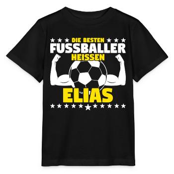 Elias - Die Besten Fußballer heißen Elias - Stanley/Stella Kinder T-Shirt MINI CREATOR  - Schwarz - Vorne - Mikhail (115cm)