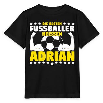 Adrian - Die Besten Fußballer heißen Adrian - Stanley/Stella Kinder T-Shirt MINI CREATOR  - Schwarz - Vorne - Mikhail (115cm)