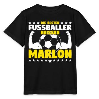 Marlon - Die Besten Fußballer heißen Marlon - Stanley/Stella Kinder T-Shirt MINI CREATOR  - Schwarz - Vorne - Mikhail (115cm)