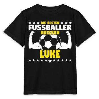 Luke - Die Besten Fußballer heißen Luke - Stanley/Stella Kinder T-Shirt MINI CREATOR  - Schwarz - Vorne - Mikhail (115cm)