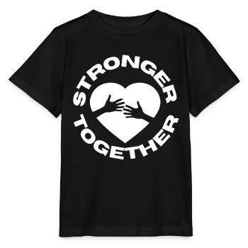 Forts ensemble C19 Corona Covid Aide l’humanité - T-shirt bio MINI CREATOR Stanley/Stella Enfant - noir - Devant - Mikhail (115cm)