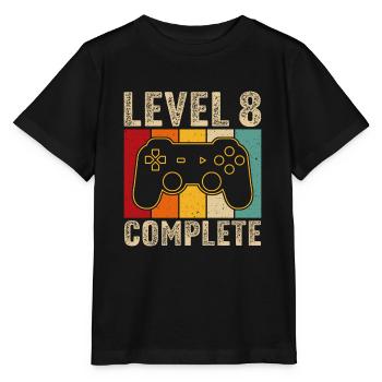 8.Geburtstag - 8 Jahre Gamer Level 8 complete - Stanley/Stella Kinder T-Shirt MINI CREATOR  - Schwarz - Vorne - Mikhail (115cm)