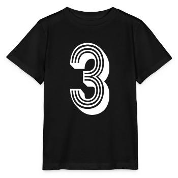 3 ans numéro maillot 3 T-shirt 3 - T-shirt bio MINI CREATOR Stanley/Stella Enfant - noir - Devant - Mikhail (115cm)