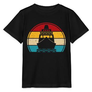 Croisière rétro bateau guide cruiser - T-shirt bio MINI CREATOR Stanley/Stella Enfant - noir - Devant - Mikhail (115cm)