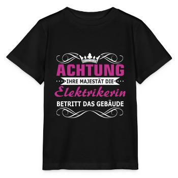 Elektrikerin - Ihre Majestät - Stanley/Stella Kinder T-Shirt MINI CREATOR  - Schwarz - Vorne - Mikhail (115cm)