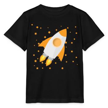 Design rocket and stars for children yourself - Stanley/Stella MINI CREATOR Kids’ T-Shirt - black - Front - Mikhail (115cm)