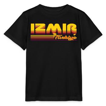 Izmir, design estival de la ville turque - T-shirt bio MINI CREATOR Stanley/Stella Enfant - noir - Devant - Mikhail (115cm)