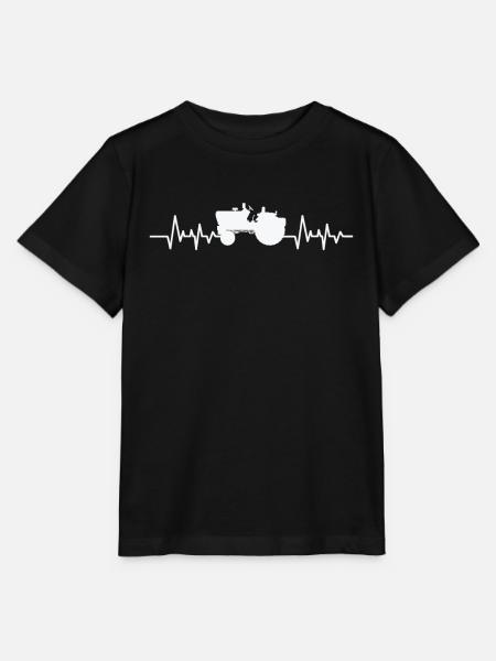 Traktor Herzschlag - Stanley/Stella Kinder T-Shirt MINI CREATOR - Schwarz