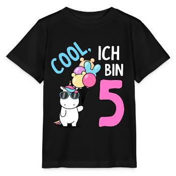 5. Geburtstag 5 Jahre Kindergeburtstag - Stanley/Stella Kinder T-Shirt MINI CREATOR  - Schwarz - Vorne - Mikhail (115cm)