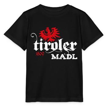 Tiroler Madl Tirol Adler Wappen Frauen Mädchen - Stanley/Stella Kinder T-Shirt MINI CREATOR  - Schwarz - Vorne - Mikhail (115cm)