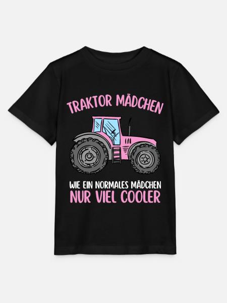 Traktor Mädchen Landwirt Trecker - Stanley/Stella Kinder T-Shirt MINI CREATOR  - Schwarz
