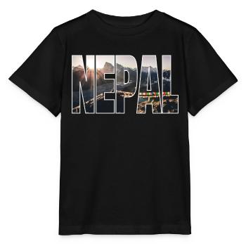 Nepal - Stanley/Stella MINI CREATOR Kids’ T-Shirt - black - Front - Mikhail (115cm)