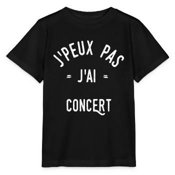 J’peux pas j’ai concert - T-shirt bio MINI CREATOR Stanley/Stella Enfant - noir - Devant - Mikhail (115cm)
