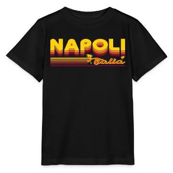 Naples, design estival cool de Naples - T-shirt bio MINI CREATOR Stanley/Stella Enfant - noir - Devant - Mikhail (115cm)