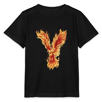 Feuer Phoenix - Stanley/Stella Kinder T-Shirt MINI CREATOR  - Schwarz - Vorne - Mikhail (115cm)
