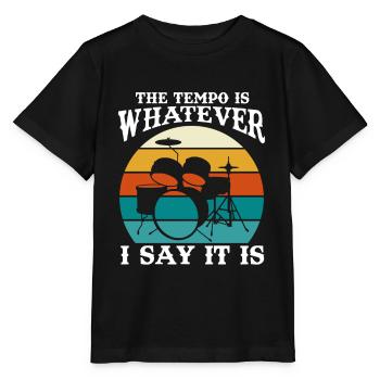 Tempo Whatever I Say it Is Batteur Vintage - T-shirt bio MINI CREATOR Stanley/Stella Enfant - noir - Devant - Mikhail (115cm)