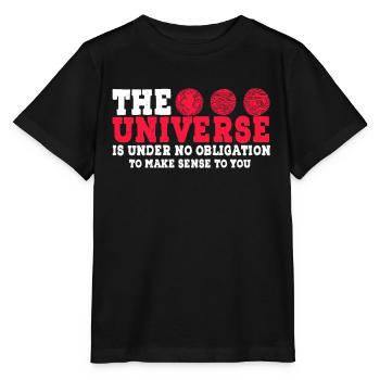 Universe No Obligation Make Sense Astronomie - T-shirt bio MINI CREATOR Stanley/Stella Enfant - noir - Devant - Mikhail (115cm)