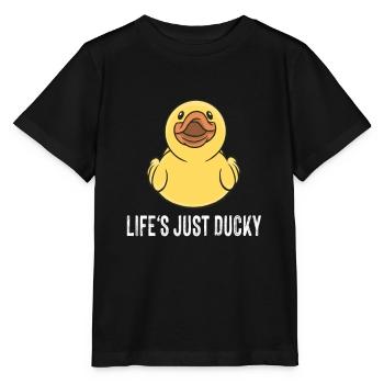 Life Is Ducky Squeaky Duck Bathtubs Duck - Stanley/Stella MINI CREATOR Kids’ T-Shirt - black - Front - Mikhail (115cm)