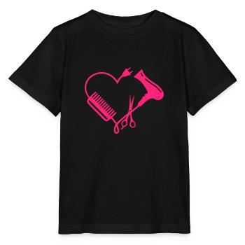Friseur Herz Friseur - Stanley/Stella Kinder T-Shirt MINI CREATOR  - Schwarz - Vorne - Mikhail (115cm)