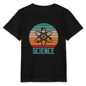 Science atom t-shirt - T-shirt bio MINI CREATOR Stanley/Stella Enfant - noir - Devant - Mikhail (115cm)