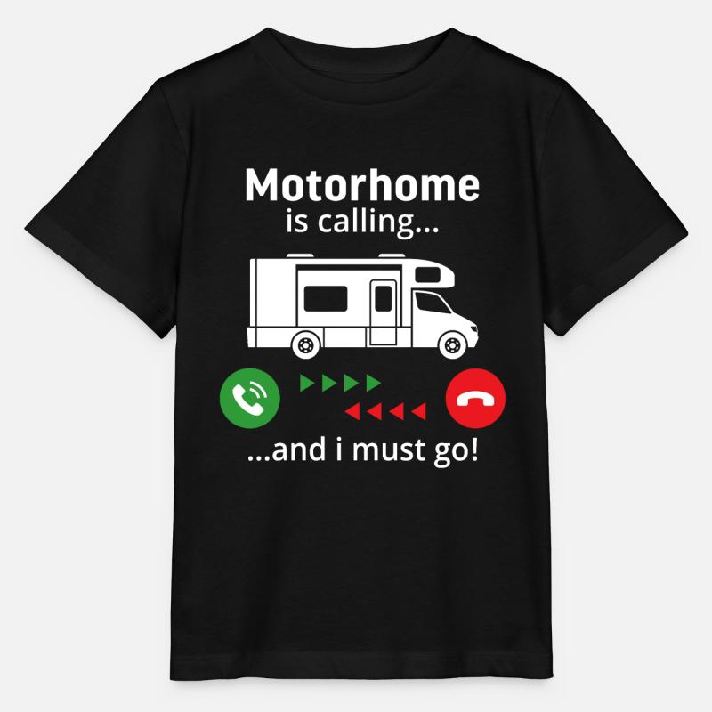 Motorhome is calling and i must go - Stanley/Stella MINI CREATOR Kids’ T-Shirt - black