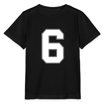 6 Jahre Trikotnummer 6 - Stanley/Stella Kinder T-Shirt MINI CREATOR  - Schwarz - Vorne - Mikhail (115cm)