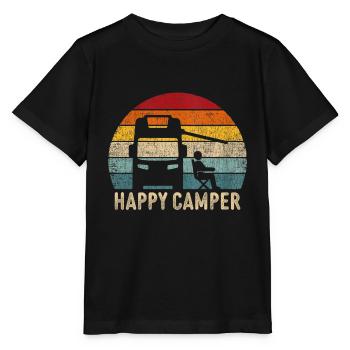 retro wohnmobil car t-shirt camper - Stanley/Stella Kinder T-Shirt MINI CREATOR  - Schwarz - Vorne - Mikhail (115cm)