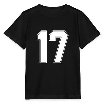 17 Jährige Trikotnummer 17 - Stanley/Stella Kinder T-Shirt MINI CREATOR  - Schwarz - Vorne - Mikhail (115cm)