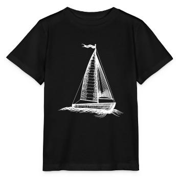 Skizzen von Segel-T-Shirt Segel - Stanley/Stella Kinder T-Shirt MINI CREATOR  - Schwarz - Vorne - Mikhail (115cm)