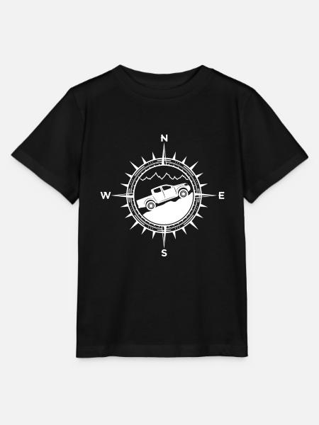 Pick up 4x4 boussole voiture tout-terrain - T-shirt bio MINI CREATOR Stanley/Stella Enfant - noir