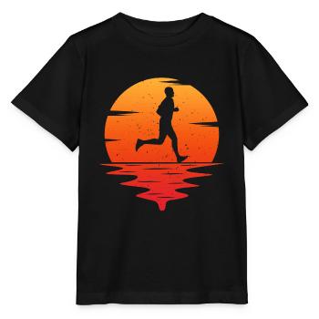 retro vintage t-shirt run running shirt runner - T-shirt bio MINI CREATOR Stanley/Stella Enfant - noir - Devant - Mikhail (115cm)