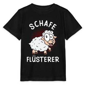 Schafe Flüsterer Hausschaf Schafbock Schäfer - Stanley/Stella Kinder T-Shirt MINI CREATOR  - Schwarz - Vorne - Mikhail (115cm)