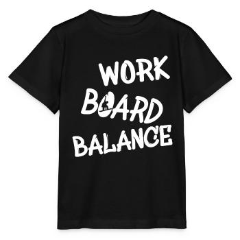 boarding, snowboarding - Stanley/Stella Kinder T-Shirt MINI CREATOR  - Schwarz - Vorne - Mikhail (115cm)