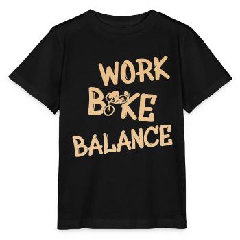 Work Bike Balance - Stanley/Stella Kinder T-Shirt MINI CREATOR  - Schwarz - Vorne - Mikhail (115cm)