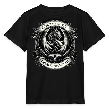 Rugissement puissant du dragon baroque - T-shirt bio MINI CREATOR Stanley/Stella Enfant - noir - Devant - Mikhail (115cm)