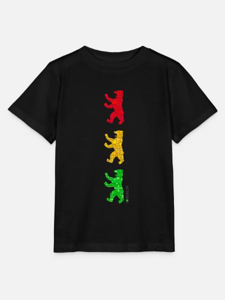 Berlin - Berliner Bär - I Love Berlin - Bär Ampel - Stanley/Stella Kinder T-Shirt MINI CREATOR - Schwarz
