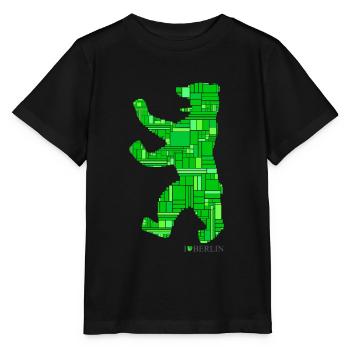 I Love Berlin - Berliner Bär Design - Pop Art - T-shirt bio MINI CREATOR Stanley/Stella Enfant - noir - Devant - Mikhail (115cm)