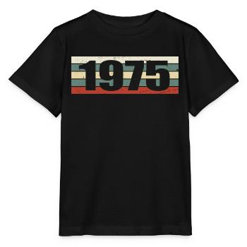 1975 Jahrgang 1975 Geschenk 1975 Geburtstag 1975 - Stanley/Stella Kinder T-Shirt MINI CREATOR  - Schwarz - Vorne - Mikhail (115cm)