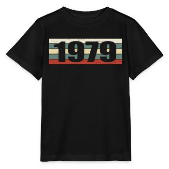 1979 Jahrgang 1979 Geschenk 1979 Geburtstag 1979 - Stanley/Stella Kinder T-Shirt MINI CREATOR  - Schwarz - Vorne - Mikhail (115cm)