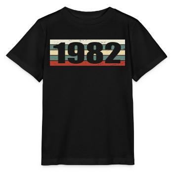 1982 Jahrgang 1982 Geschenk 1982 Geburtstag 1982 - Stanley/Stella Kinder T-Shirt MINI CREATOR  - Schwarz - Vorne - Mikhail (115cm)