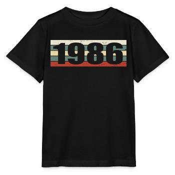 1986 Jahrgang 1986 Geschenk 1986 Geburtstag 1986 - Stanley/Stella Kinder T-Shirt MINI CREATOR  - Schwarz - Vorne - Mikhail (115cm)