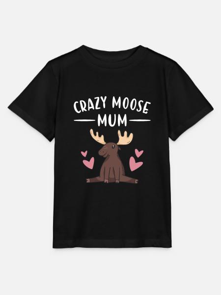 Elk Crazy Moose Mum Moose - Stanley/Stella Kinder T-Shirt MINI CREATOR  - Schwarz