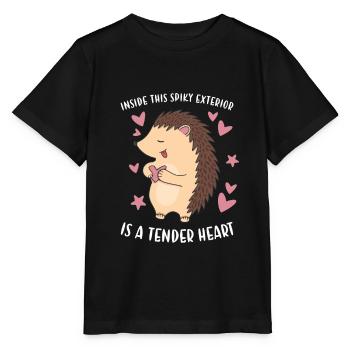 Inside This Spiky Exterior Is A Tender Heart - Stanley/Stella MINI CREATOR Kids’ T-Shirt - black - Front - Mikhail (115cm)