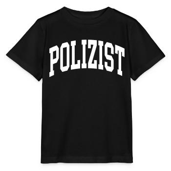 Polizist - Stanley/Stella Kinder T-Shirt MINI CREATOR  - Schwarz - Vorne - Mikhail (115cm)