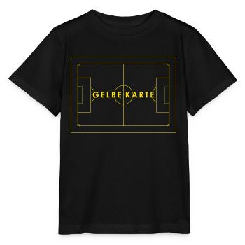 GELBE KARTE outline - Fußball, Fußballfeld - Stanley/Stella Kinder T-Shirt MINI CREATOR  - Schwarz - Vorne - Mikhail (115cm)